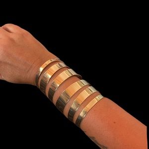 Cut up cuff bracelet- gold